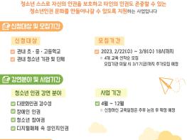 2023 찾아가는 청소년 인권학교 참가 단체 모집 기사 이미지