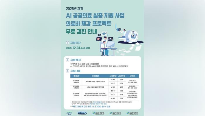 경기도의료원 AI진단보조시스템 본격 도입사진경기도 제공